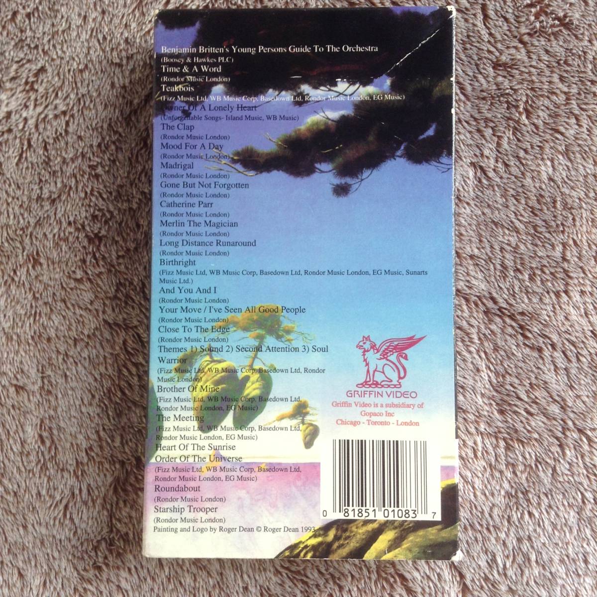 VHS VIDEO ANDERSON BRUFORD WAKEMAN & HOW AN EVENING OF YES MUSIC PLUS_画像2