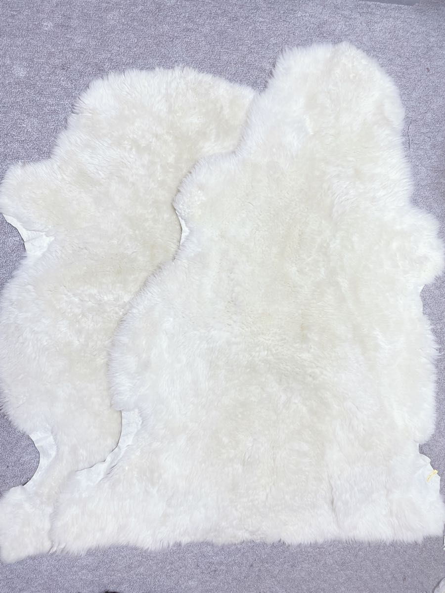 ムートン ラグ マット 毛皮 ホゲット 絨毯 敷物 本革 羊毛