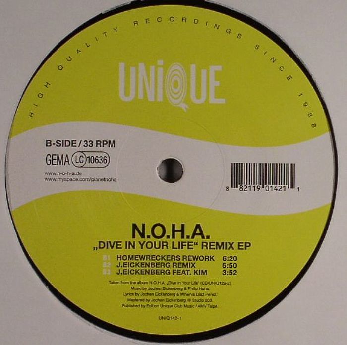 新品未使用 N.O.H.A / Dive In Your Life Remix EP 12inchレコード　送料無料 (0704)