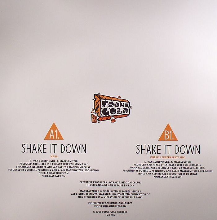 新品未使用 Laidback Luke & A-Track / Shake It Down -DJ Sneak Remix- 12inchレコード　送料無料 (0573)