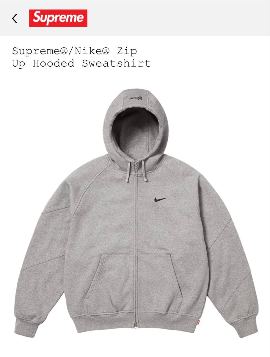 25SS Supreme x Nike Zip Up Hooded Sweatshirt Heather Grey 25SS Supreme x Nike Zip Up Hooded Sweatshirt Heather Grey