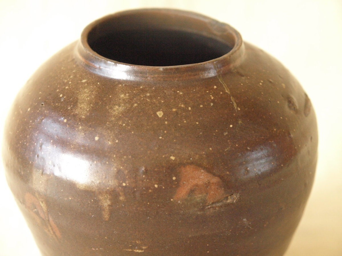 ヤフオク 江戸時代 古唐津小壷19cm 満天の星空 天の川 幽 ヤフオク 江戸時代 古唐津小壷19cm 満天の星空 天の川 幽
