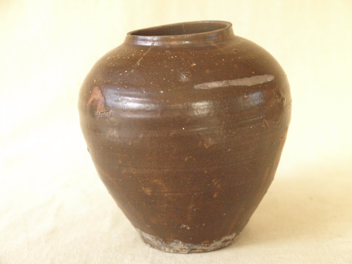 ヤフオク 江戸時代 古唐津小壷19cm 満天の星空 天の川 幽 ヤフオク 江戸時代 古唐津小壷19cm 満天の星空 天の川 幽