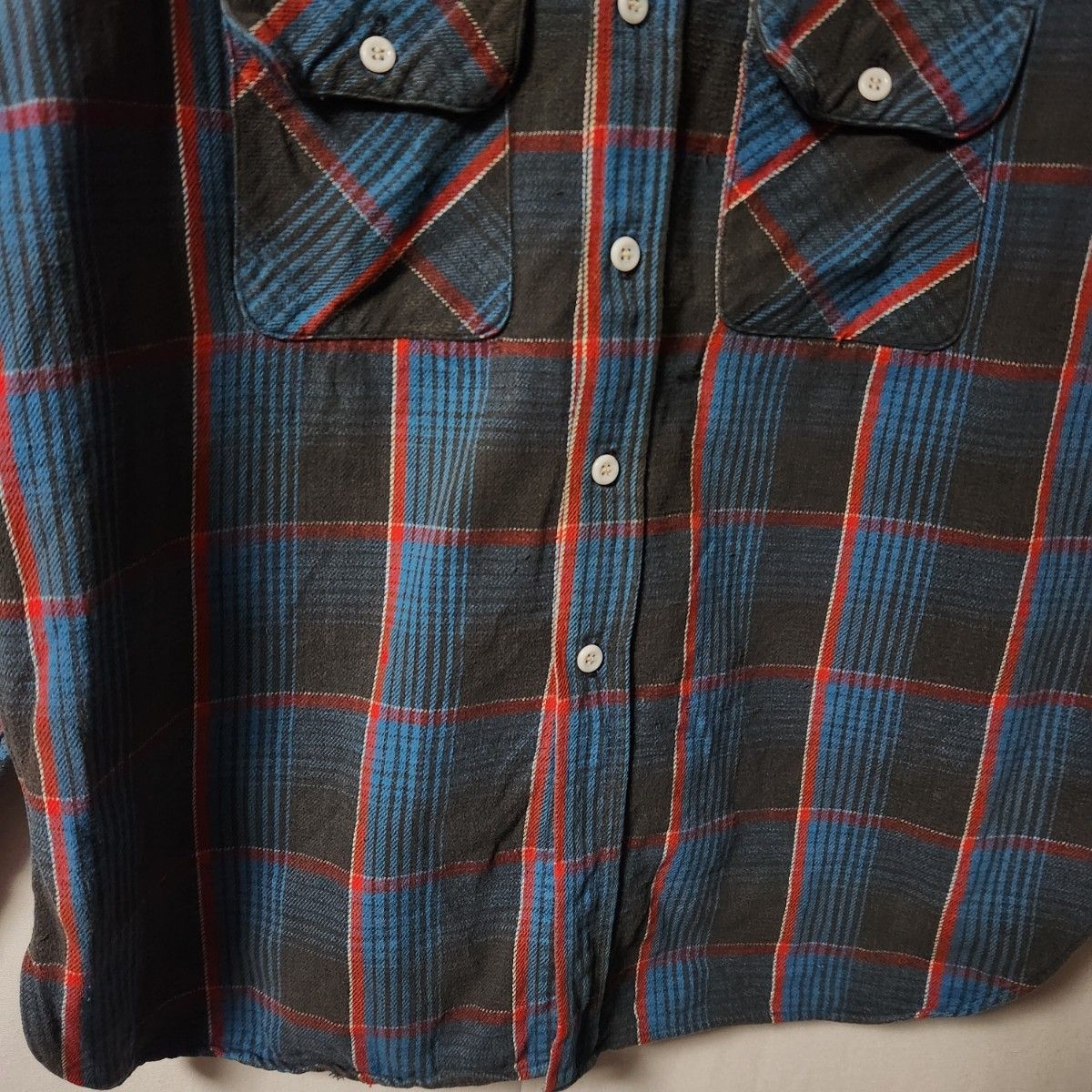 60s FIVE BROTHER ファイブブラザー 森タグ マチ付 ネルシャツ 60s FIVE BROTHER ファイブブラザー 森タグ マチ付 ネルシャツ
