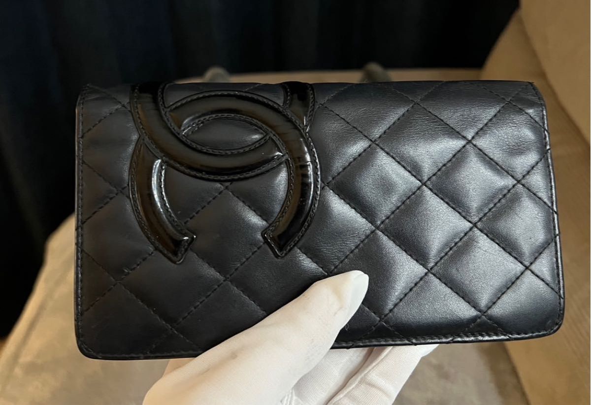 シャネル 長財布 カンボンライン ココマーク レザー ブラック シャネル 長財布 カンボンライン ココマーク レザー ブラック