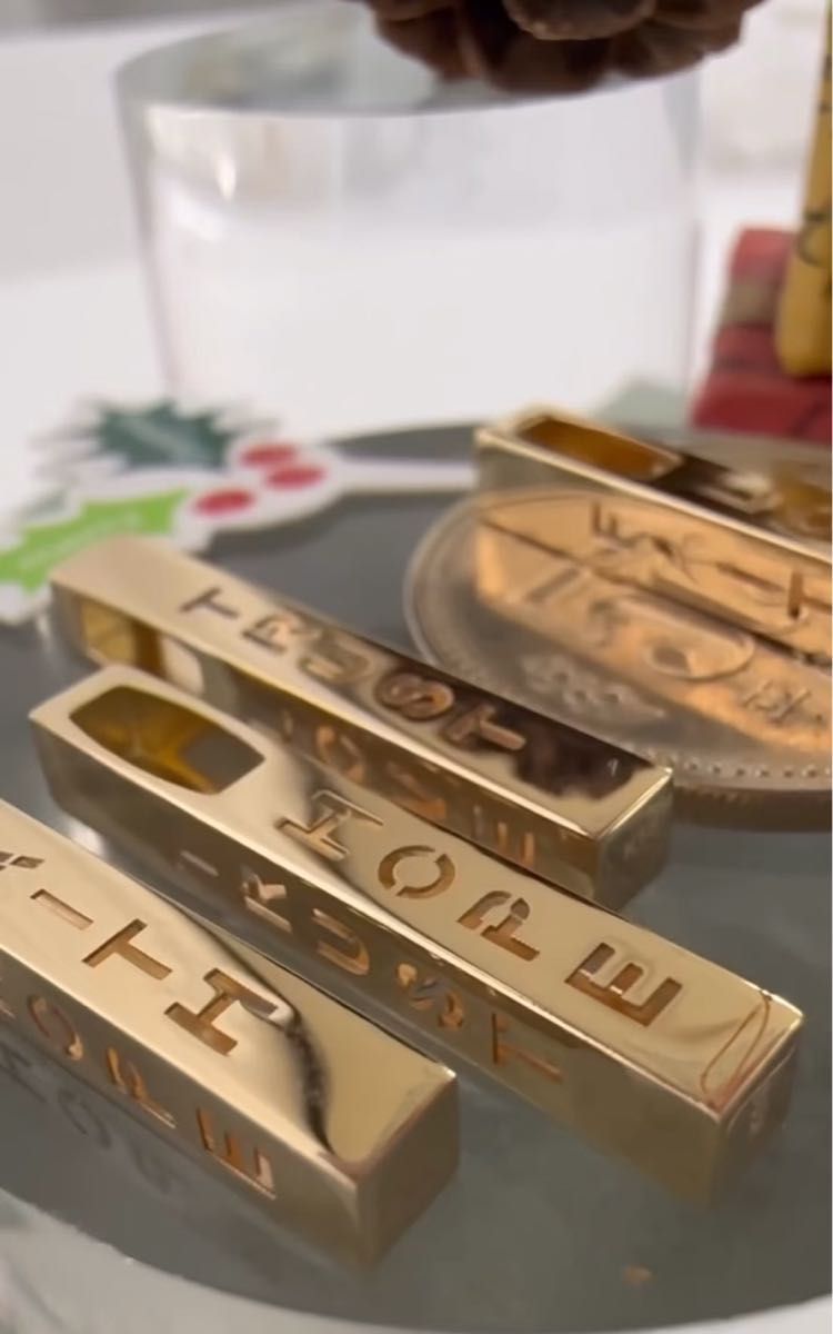 K18 YG Love,Trust,hope,faith pendant