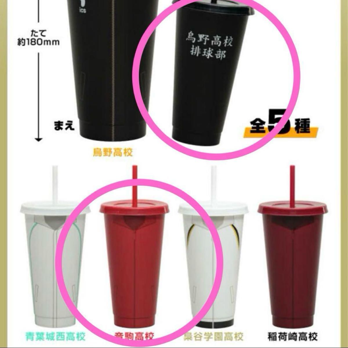 ハイキュー/スシロー/コラボ ストロードリンクカップ ボトル ハイキュー/スシロー/コラボ ストロードリンクカップ ボトル