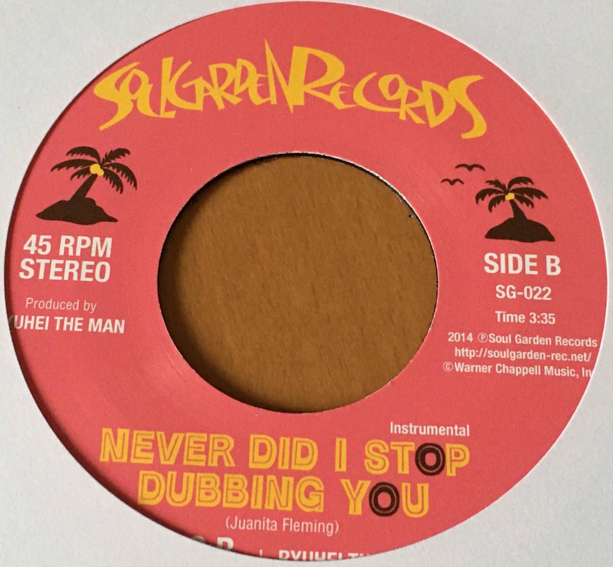 新品○Q.A.S.B. + RYUHEI THE MAN / Never Did I Stop Loving You　Soul Garden Records Alice Clark_画像2