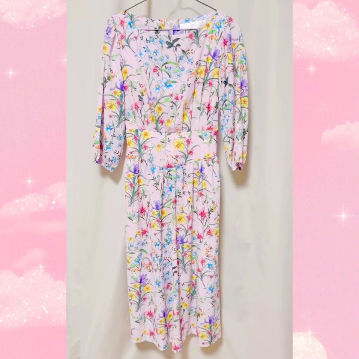 tocco closet 花柄 ピンク ロング ワンピース