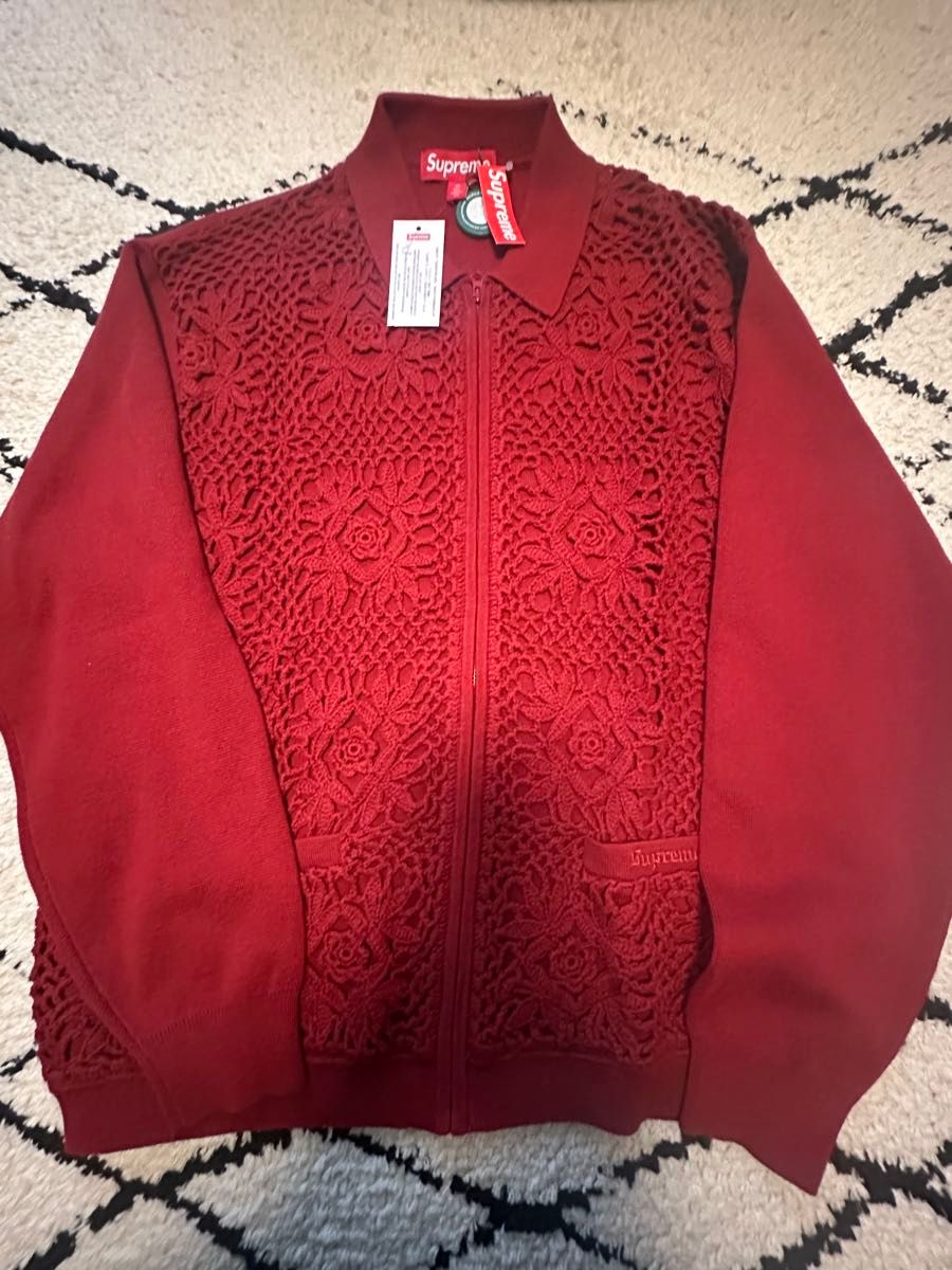 Supreme Crochet Zip Up Cardigan Dark Red|Yahoo!フリマ(旧 Supreme Crochet Zip Up Cardigan Dark Red|Yahoo!フリマ(旧