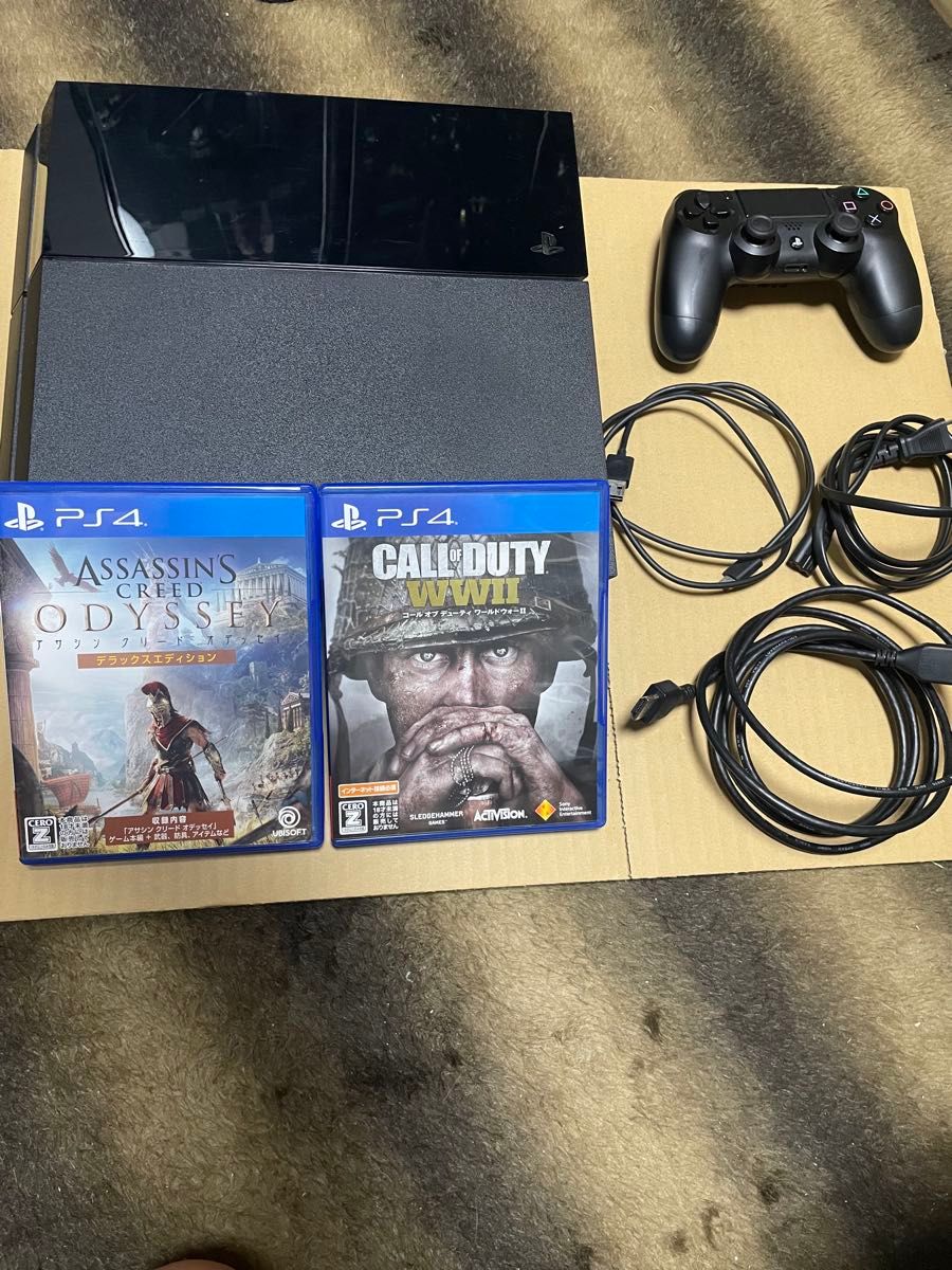 ps4 本体　限定版　人気ゲームソフト2本セット！！ SONY PS4 本体 すぐ遊べるセット CUH-2200AB01 500GB ジェット