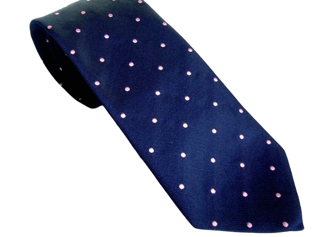  новый товар [ бесплатная доставка ] Brooks Brothers Brooks Brothers темно-синий земля Basic Dot Rep Tie розовый точка галстук Silk 100% американский производства 