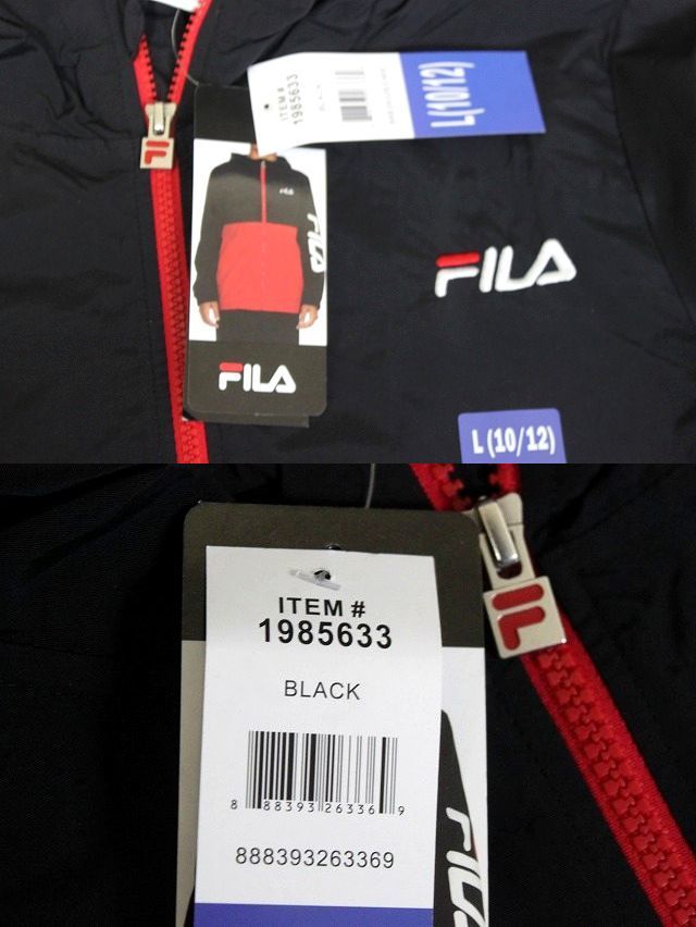 FILA フィラ ジュニア ウィンドブレーカー フルジップジャケット サイズL 10/12★送料510円_画像4