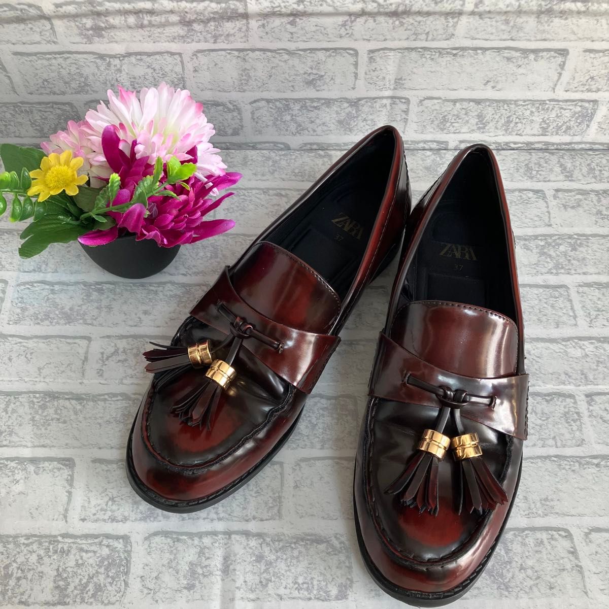 ★ドイツ発*ZARA*新作*タッセルローファー/D-BROWN★ 最終お値下げzaraタッセルローファー ダークブラウン|Yahoo