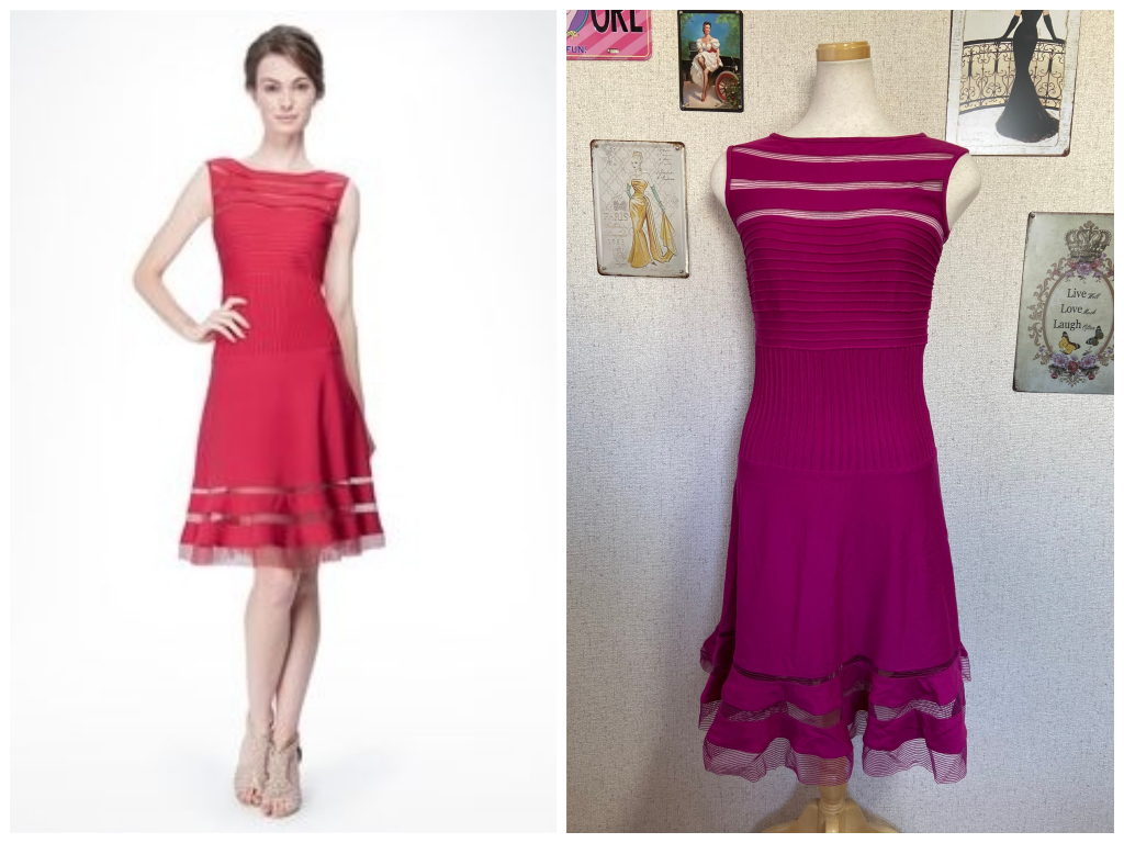 レディース 和風 新品 XS タダシショージ ワンピース ドレス 赤紫 