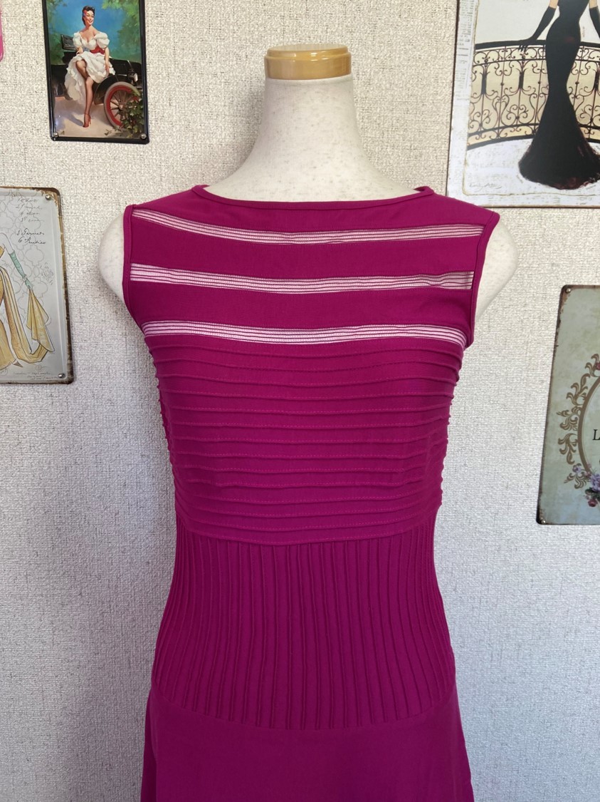 レディース 和風 新品 XS タダシショージ ワンピース ドレス 赤紫 