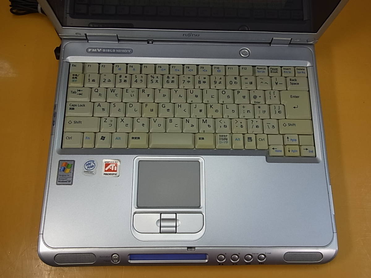 □Ya/759☆富士通 FUJITSU☆15型ノートパソコン☆FMV-BIBLO NB18D/V☆FMVNB18DV☆Celeron 1.80GHz☆メモリ768MB☆HDDなし☆ジャンク_画像4