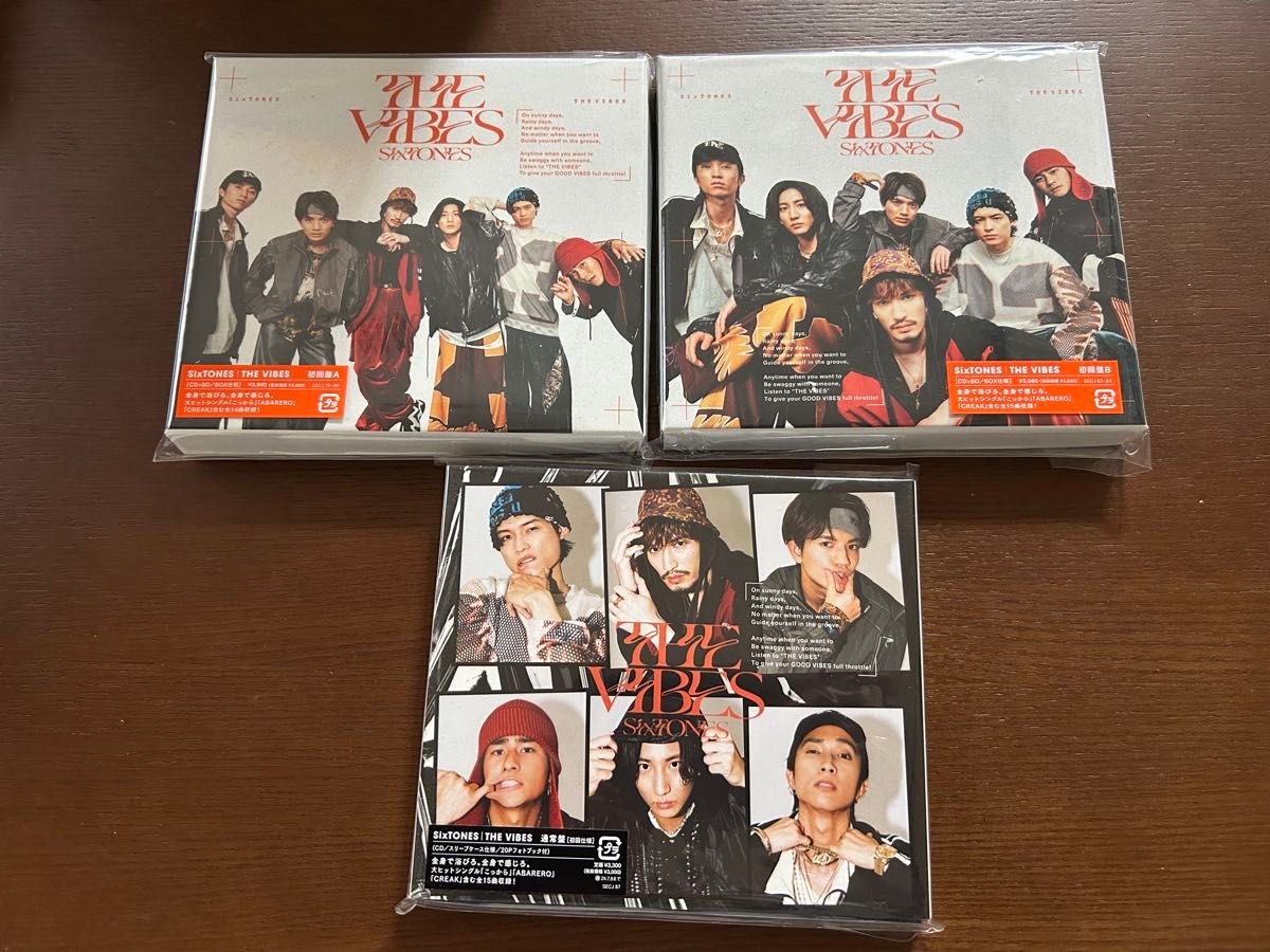 SixTONES アルバム『THE VIBES』2024 1 10リリース 初回盤A・B SixTONES アルバム『THE VIBES』2024 1 10リリース 初回盤A・B