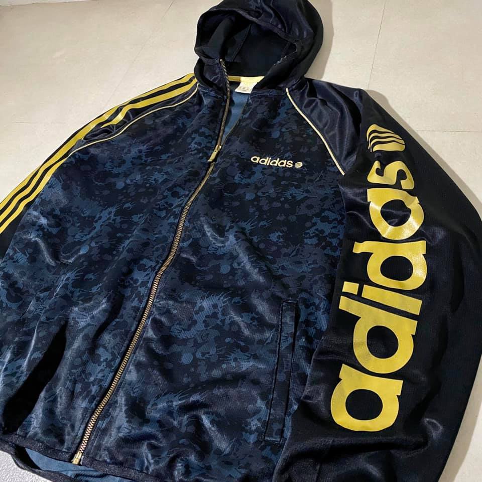 美品 adidas NEO LABEL アディダス ネオ ジャージパーカー ジャージトップス  黒×金ラメ【M】(ジャンパー、ブルゾン)｜売買されたオークション情報、ヤフオク! の商品情報をアーカイブ公開