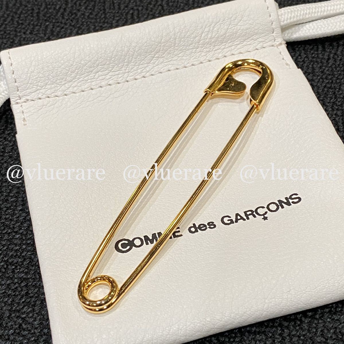 コムデギャルソン COMME des GARCONS 青山限定 青山オリジナル 24K塗装 ゴールド 金 Gold Safety Pin 安全ピン  約9cm
