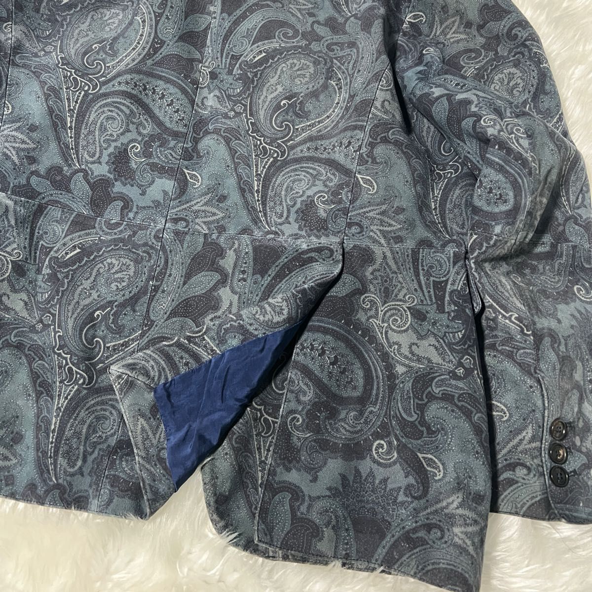 ETRO エトロ メンズジャケット 山羊革 ペイズリー柄 56サイズ ETRO エトロ メンズジャケット 山羊革 ペイズリー柄 56サイズ