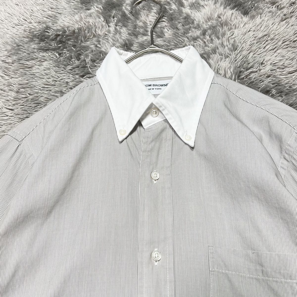 Thom Browne トムブラウン メンズ ストライプ クレリックカラー Thom Browne トムブラウン メンズ ストライプ クレリックカラー