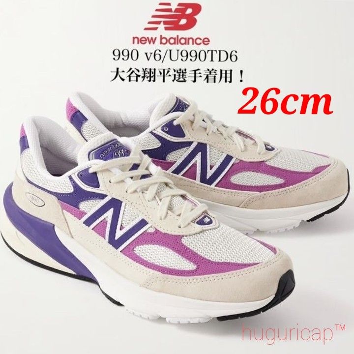 NEW BALANCE 990V6 Magenta U990TD6 26cm Shohei Ohtani Shoes NEW BALANCE 990V6 Magenta U990TD6 26cm Shohei Ohtani Shoes