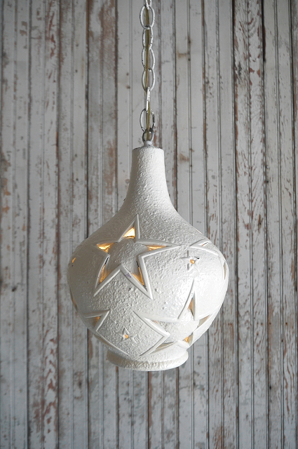 偽物 アンティーク陶器製スターデザイン吊り下げランプ[aplo-114]ディスプレイハンギング照明ライトビンテージコレクションミッドセンチュリー