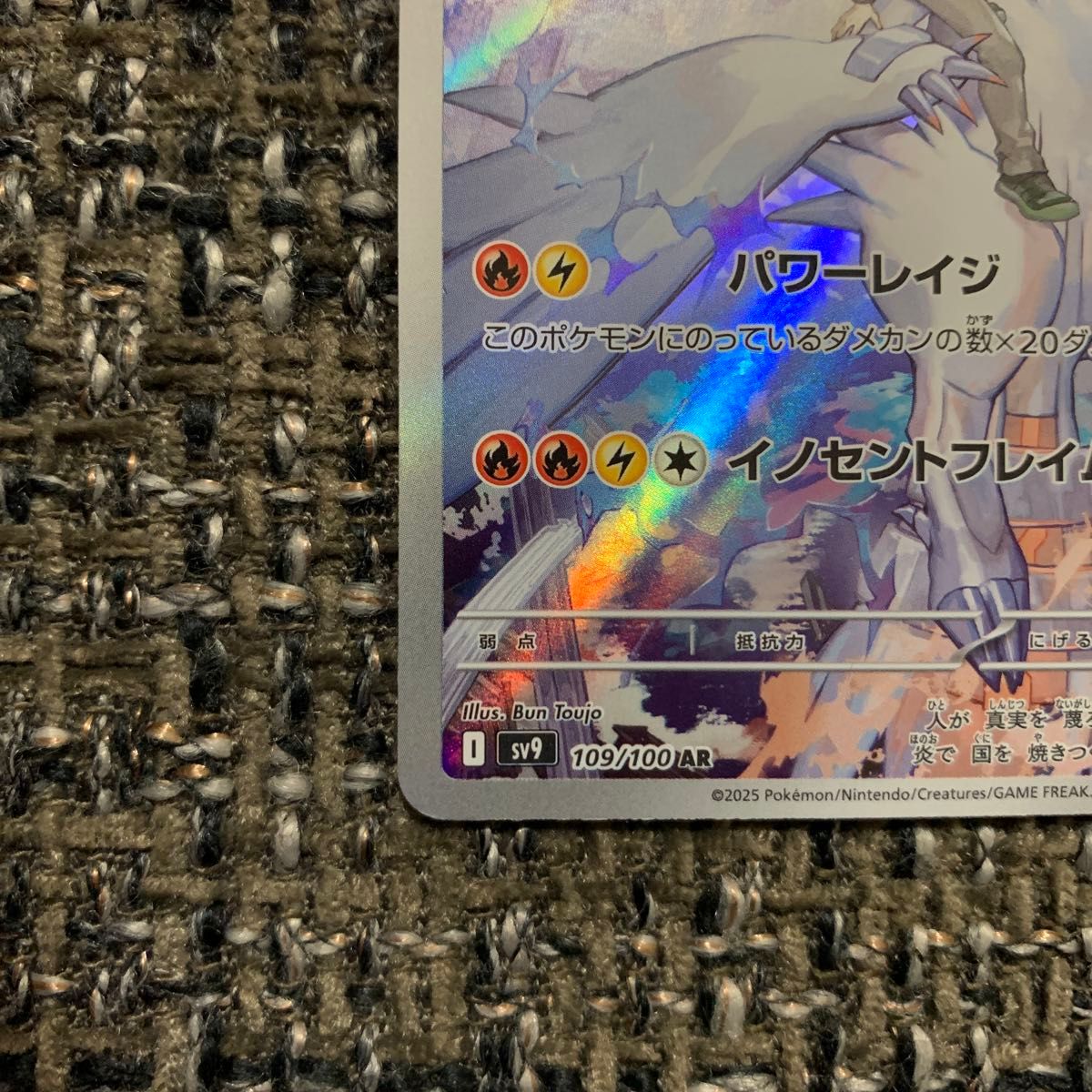 ポケモンカード Nのレシラム AR バトルパートナーズ sv9 109/100 ポケモンカード Nのレシラム AR バトルパートナーズ sv9 109/100