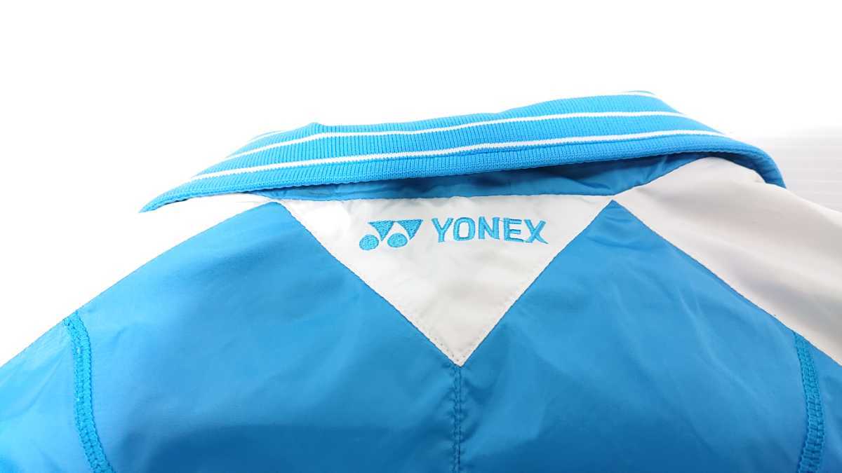 YONEX ヨネックス ジップアップジャンパー ヒートカプセル L 青 白 ゴルフ スポーツ 半袖