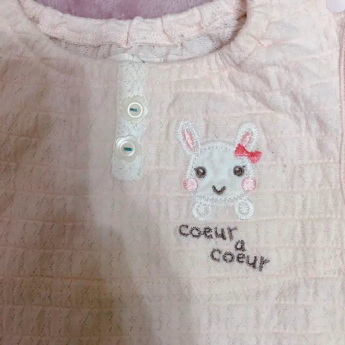 クーラクール coeur a coeur 70 ロンパース 美品 ピンク 