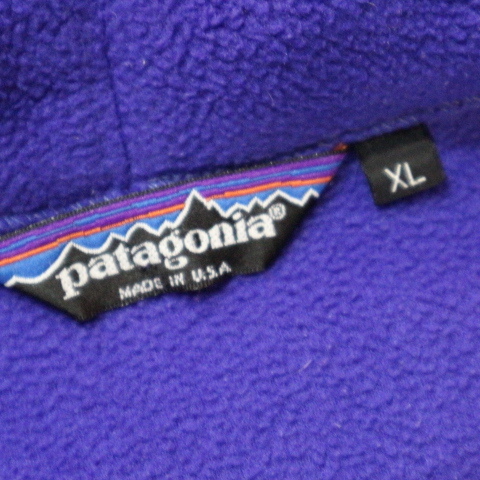 80s USA製 patagonia 三角タグ フリース ジャケット XL ネイビー パタゴニア 25011 フルジップ パーカー ヴィンテージ_画像7