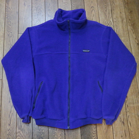 80s USA製 patagonia 三角タグ フリース ジャケット XL ネイビー パタゴニア 25011 フルジップ パーカー ヴィンテージ_画像1