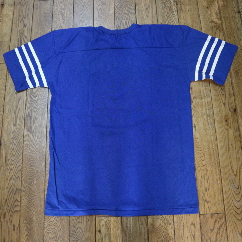 80s USA製 BIKE デビル Tシャツ XL ネイビー ホワイト Ⅴネック STANTON 半袖 ロゴ ビンテージ ユニフォーム カレッジ リンガー_画像7