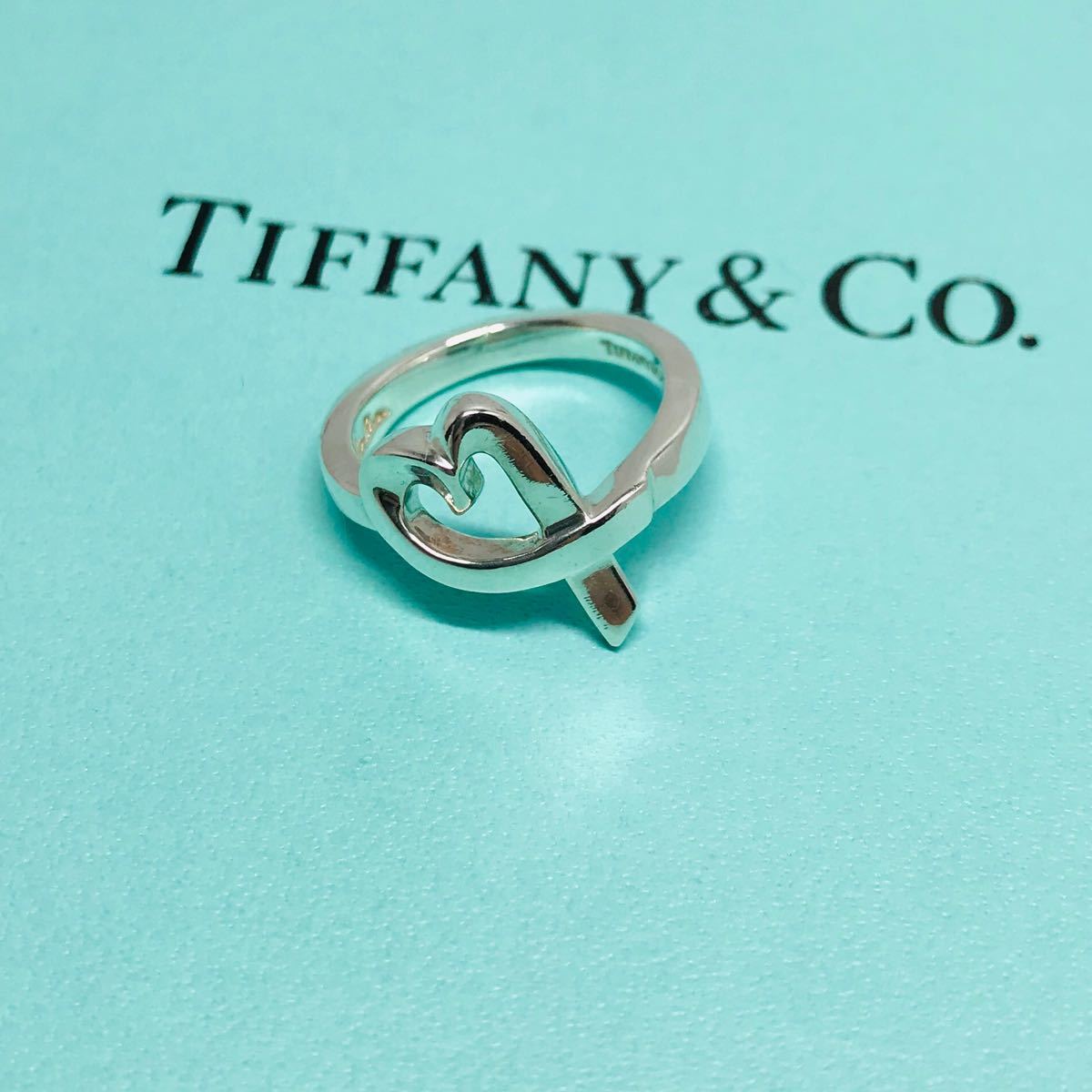 ティファニー TIFFANY スターリングシルバー ラビングハート リング 8号