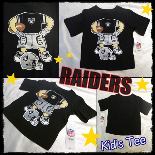 送料込　NFL　アメフト　レイダース　RAIDERS　ベビー　半袖　Tシャツ　なりきり　おもしろ　ラグビー　出産祝い　アメリカ　輸入　12M　80_画像1
