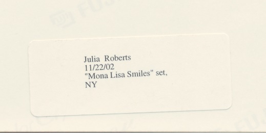 米国人気女優 ジュリア・ロバーツ（Julia Roberts) 直筆サイン入り『プリティ・ウーマン』カラー写真 (大きさは約25cmX20cm)_裏面に「サイン日時場所データ添付」