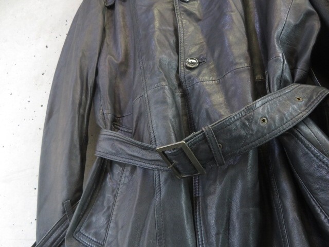0130b13◇最高級◇CHARINGRAM 羊革ラムレザー トレンチコート LL 0130b13◇最高級◇CHARINGRAM 羊革ラムレザー トレンチコート LL
