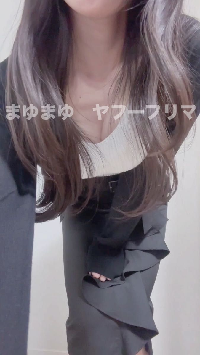 黒 ベルト付き タイトスカート ブラック