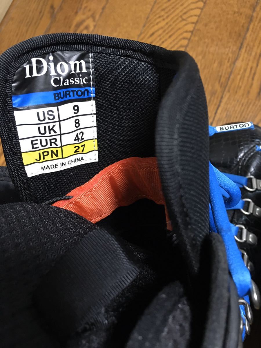BURTONバートンIDIOM CLASSICクロコ型押しスノボブーツ9ワニ革 BURTONバートンIDIOM CLASSICクロコ型押しスノボブーツ9ワニ革