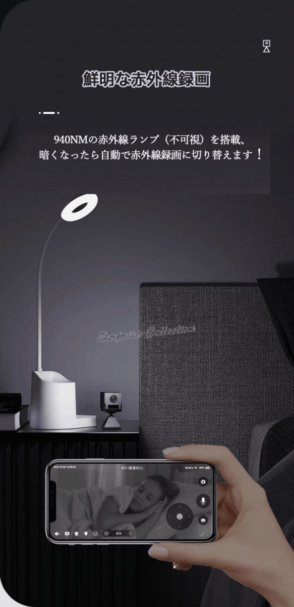 防犯カメラ 人感センサー 長時間録畫 ワイヤレス wifi 無線 SDカード録畫 充電式 音聲記録 屋內(nèi) Fowl AP接続 10時間録畫 S50★