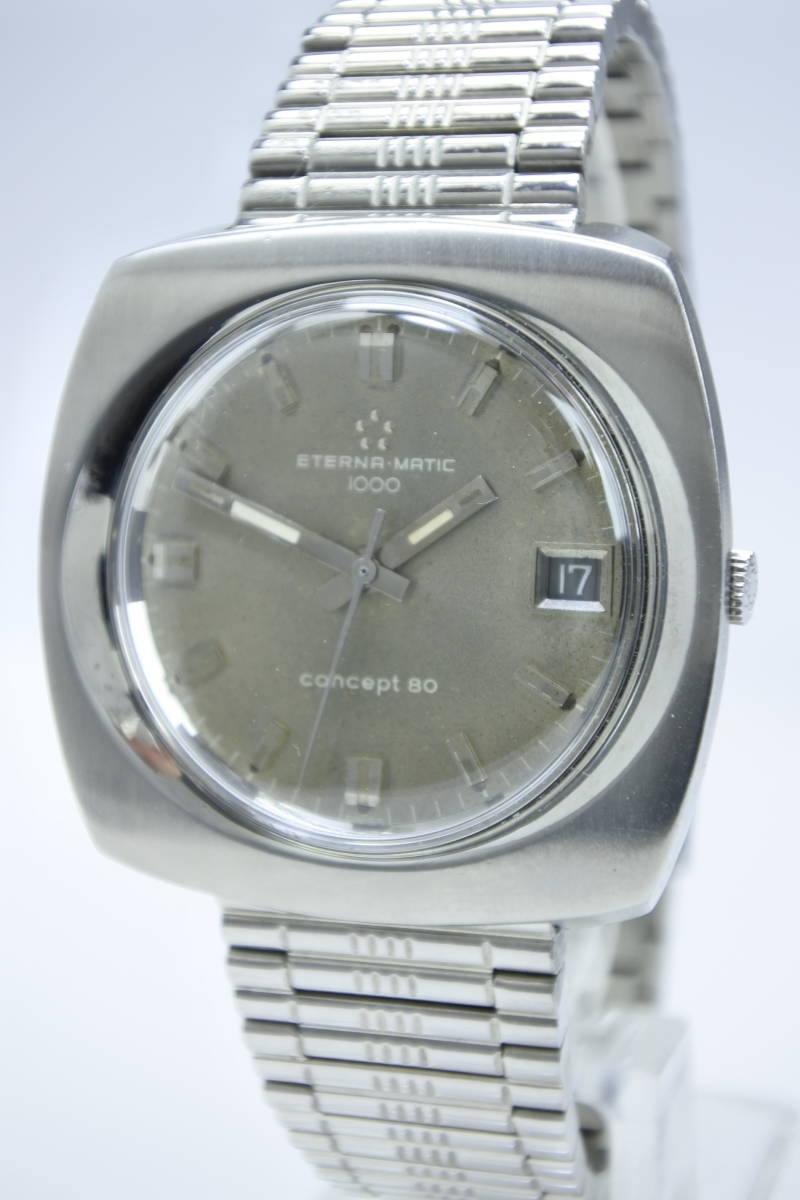 ☆☆☆ 1960年代スイス高級名機 ETERNA MATIC 1000 concept 80 自動巻紳士腕時計　極珍美品_画像1