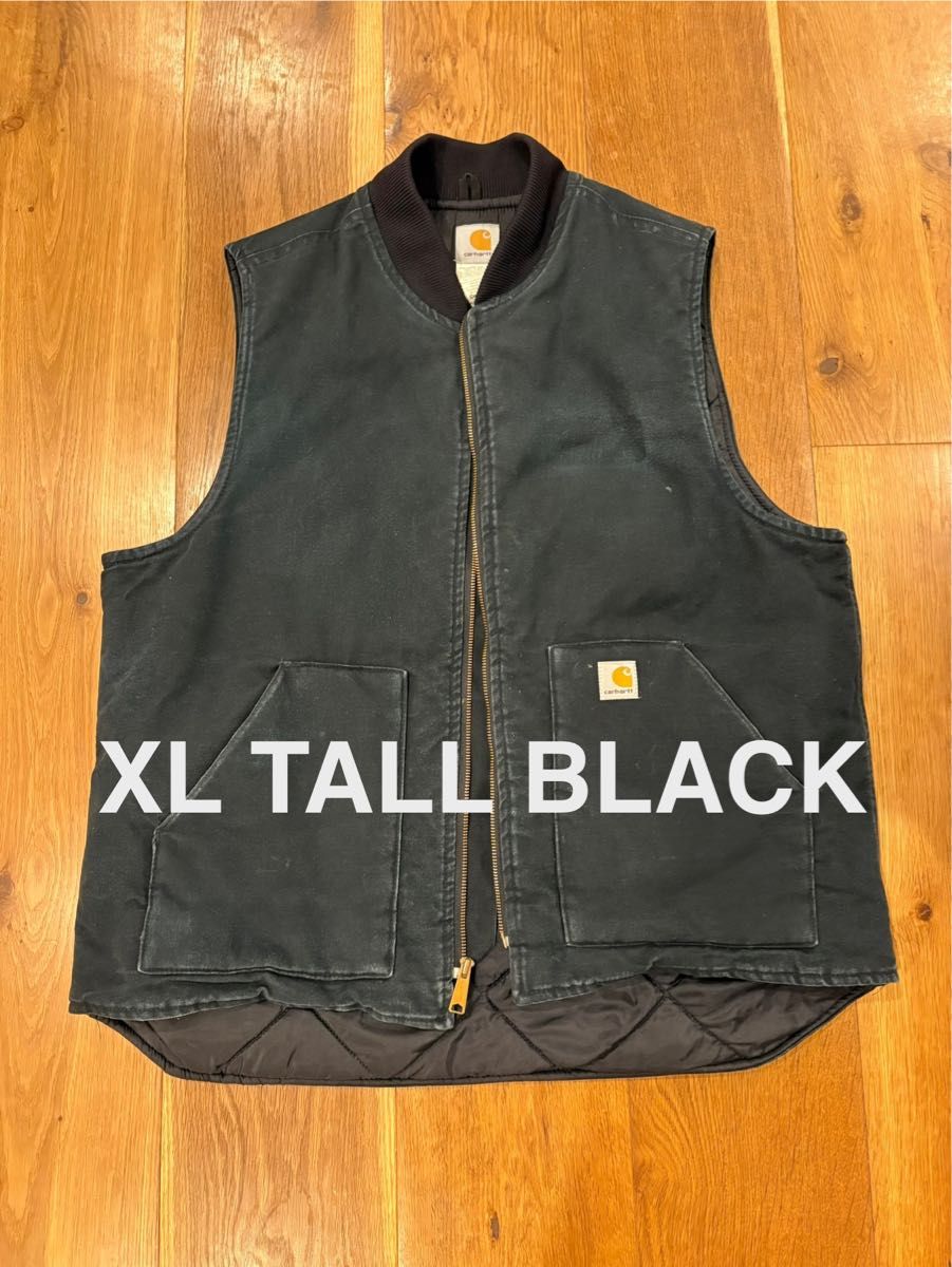 carhartt(カーハート)ダックベスト ブラック XL TALL 雰囲気系 carhartt(カーハート)ダックベスト ブラック XL TALL 雰囲気系