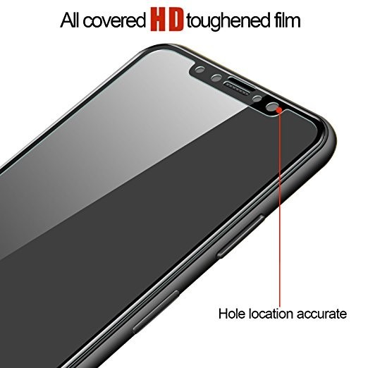 iPhone X 専用ガラスフィルム 3Dラウンドエッジ加工 3D Touch対応 飛散防止処理 強化ガラス　全面的に保護 [黒色]_画像7