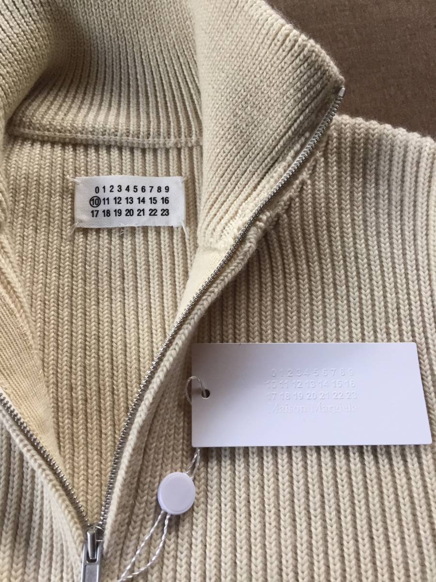 M新品45%of メゾンマルジェラ 再構築 ドライバーズニット セーター 19SS size M 46 Maison Margiela 10 メンズ  ニット ジップ カーディガン