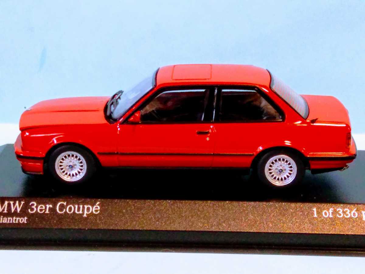  очень редкий было использовано не использовался!! Minichamps ограничение 336 шт. BMW E30 3 серии купе красный 1989 год type 1/43