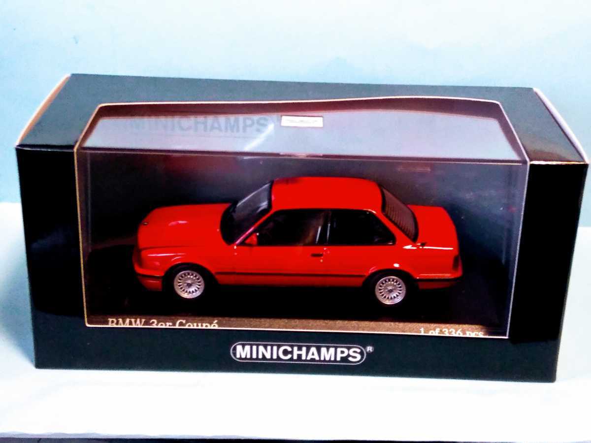  очень редкий было использовано не использовался!! Minichamps ограничение 336 шт. BMW E30 3 серии купе красный 1989 год type 1/43