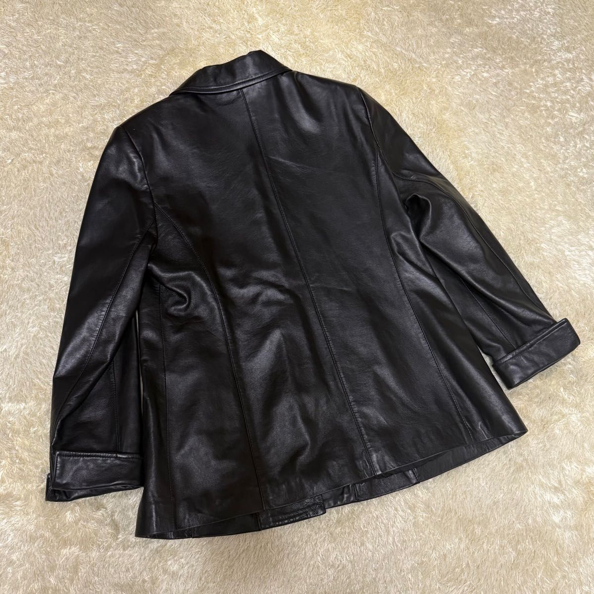 美品】BALMAIN バルマン レザージャケット 羊革 本革 ラムレザー 美品】BALMAIN バルマン レザージャケット 羊革 本革 ラムレザー