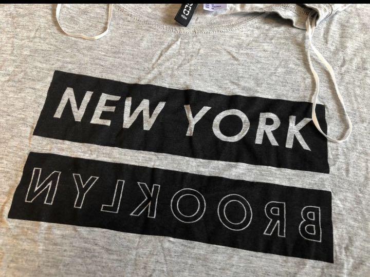 Ｈ&Ｍ エイチアンドエム DIVIDED BROOKLYN カットソー シャツ グレー M レディース_画像2