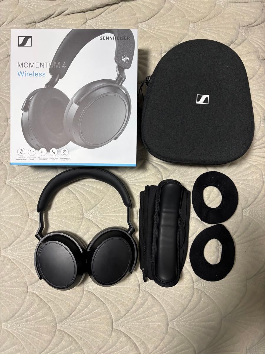 SENNHEISER MOMENTUM4 ワイヤレスヘッドホン 各種カバー付き SENNHEISER MOMENTUM4 ワイヤレスヘッドホン 各種カバー付き